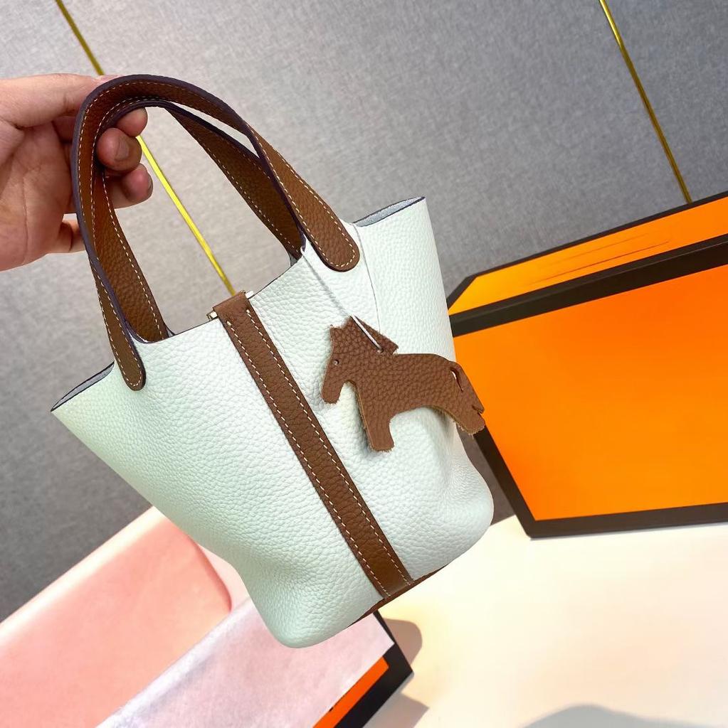 Высококачественная полуручная плетеная сумка-корзина из растительных волокон togo первый слой коровья кожа commuter bag натуральная кожа портативная сумка-ведро женская 18 см