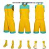 Men's Reversible Basketball Uniform Set - Printed Team Jersey & Shorts