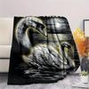 Split Mirror Lion Spider Print Flannel Blanket,High quality Comfortable for All Seasons,Home Decor,Warmth and Comfort,Perfect for Christmas Gifts