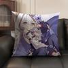 Anime Game Honkai Impact Cushion Cover Natural Linen Organic Fabric DoubleSided Printing Sofa Home Decor Gift Pillow Case