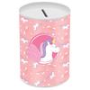 [Q8349] - Metal Piggy Bank 'Licorne My Unicorn' Pink - 12x8 Cm