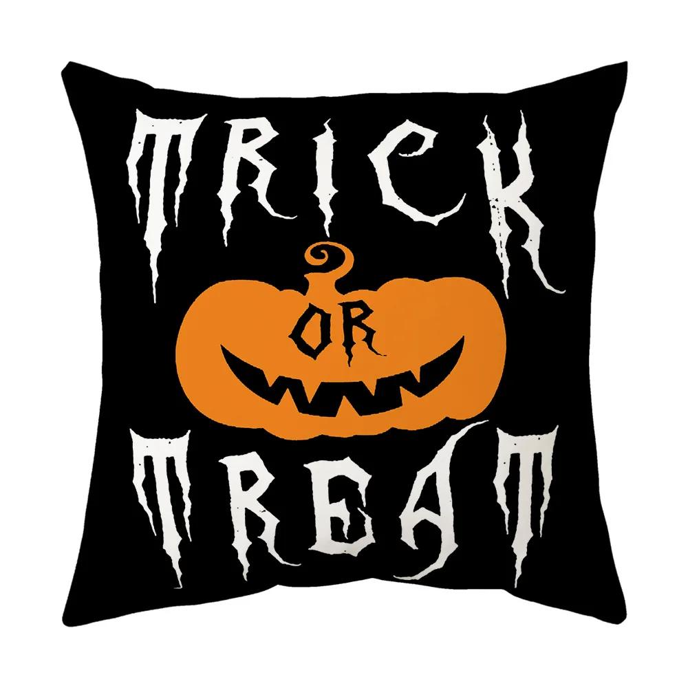 Halloween Horror Castle Spider Web Printed Cushion Cover Home Living Room Sofa Decoration Square Polyester Pillow Case
