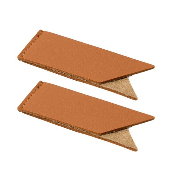 2 шт., закладки ручной работы из искусственной кожи, однотонные, износостойкие, водонепроницаемые, декоративные угловые закладки для книг, этикетки для блокнота