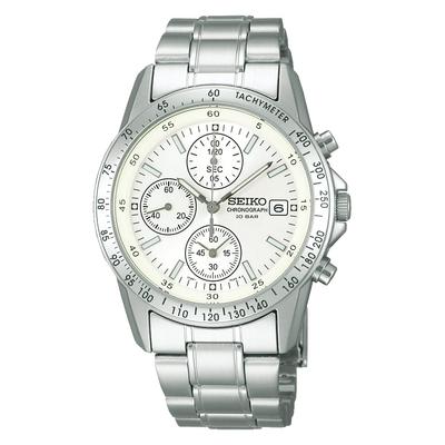[Seiko Watch] Men's Quartz Chronograph Silver Watch - Seiko Selection SBTQ039