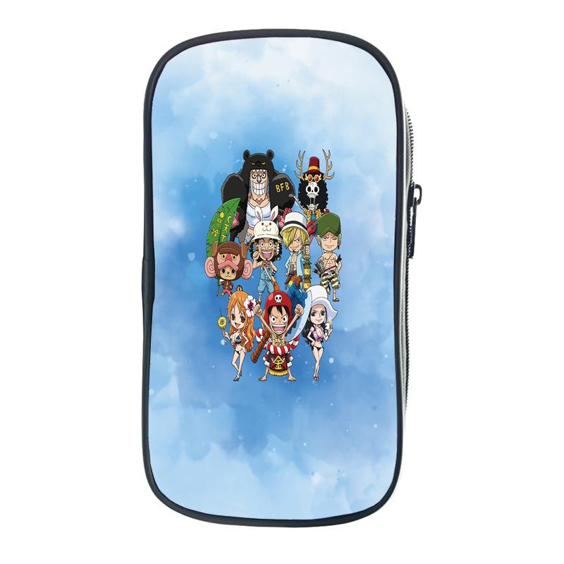 Цельная сумка-карандаш Зоро Луффи Чоппер Эйс, школьные чехлы для юридических школ, кавайная сумка-держатель для канцелярских принадлежностей, чехол для ручек, школьные принадлежности для студентов