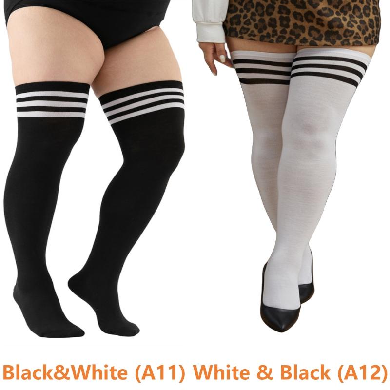 Эластичные гольфы больших размеров, большие носки до бедра, длинные носки XXXL, женские носки, гетры