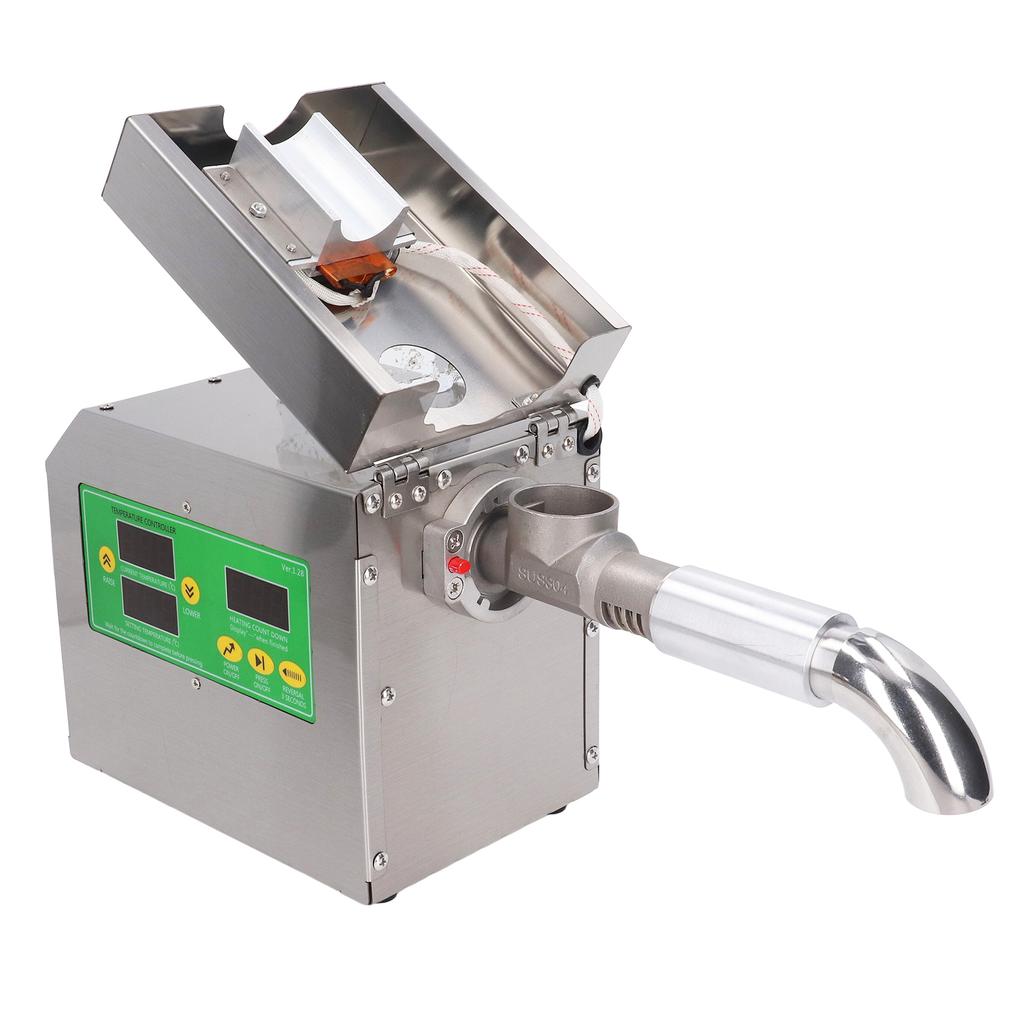 Stainless Steel Mini Oil Press Machine Automatic Nut Seeds Oil Press Extractor Cold Hot Press US