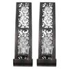 2pcs Balck Wall Candle Holder Iron Iron Wall Art Decorations Elegant Wall Candle Sconce  for Office