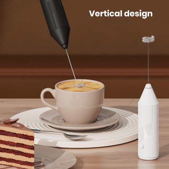 Ручной миксер, вспениватель молока со смесительной головкой из нержавеющей стали, долговечный аккумулятор, эффективный венчик для взбивания, миксер для напитков, мини-пенообразователь для латте, капучино