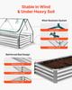 Raised Garden Bed with Cover, 1800 x 900 x 300 mm, Rectangular Galvanized Metal Planter Box Outdoor, with PE Greenhouse Cover & Gloves, Rustproof