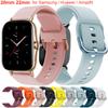 Силиконовый ремешок 20 мм/22 мм Для Amazfit GTS/2/2e/4/3/GTS2 Mini/GTR 4/47 мм/GTR2/2e/stratos 2 Браслет для часов Amazfit bip 6 5 3 ремешки