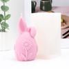 3D Пасхальный Кролик Яйцо с Цветами Силиконовая Форма для Свечей DIY Кроличьи Уши Круглое Яйцо с Маргаритками Гибискусом Свечи Гипсовые Поделки