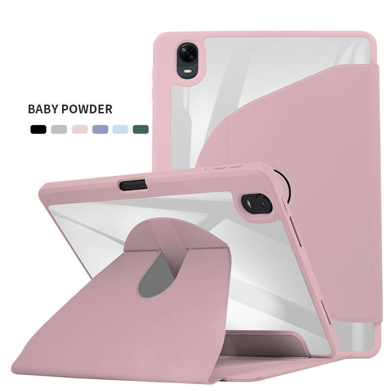 Вращение на 360 градусов для Oppo Pad Air 10,36, 11,0 дюймов, противоударный чехол-подставка с подставкой для карандашей, прозрачная задняя крышка, чехол для планшета Oppo Pad 11,0 дюймов, 2022 г.