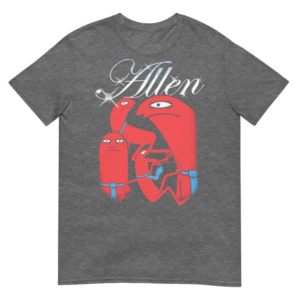 Smiling Friends Allen Collage Fancy Chrome Text Cartoon TShirt