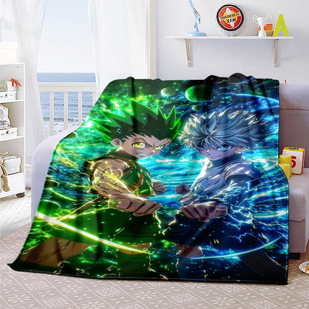 Hunter X Hunter Plush Blanket Soft Comfortable All Seasons Suitable Sofa Office Nap Travel Festive Gift Perfect Fans Anime Series