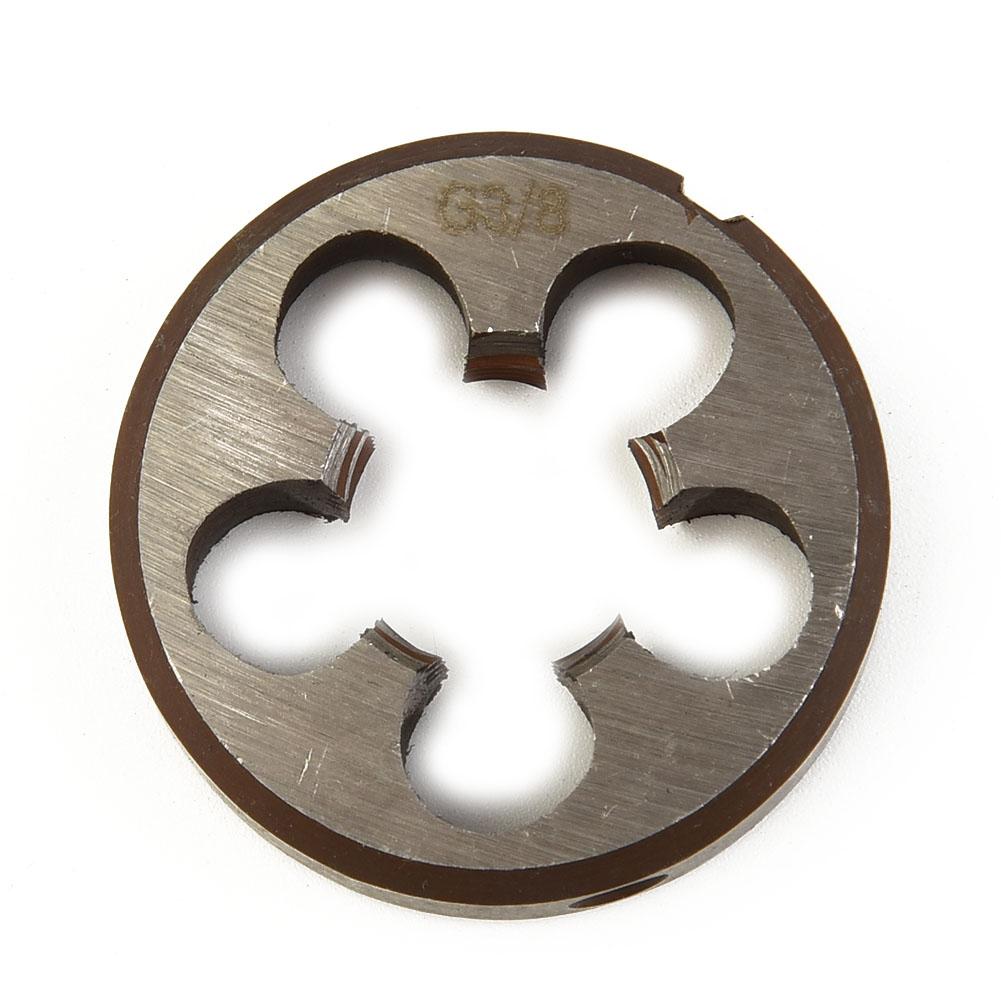 Правая резьба Плашка HSS Трубная резьба Круглая плашка BSP 1/8 1/4 3/8 1/2 3/4 Размер Металлический резьбовой инструмент Плашка метрической резьбы