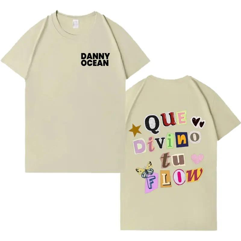 Rapper Danny Ocean Trendy Album TShirt Mens Fashion Hot Selling Casual Y2K Clothing Popular HipHop Crew Neck Sleeve TShirt
