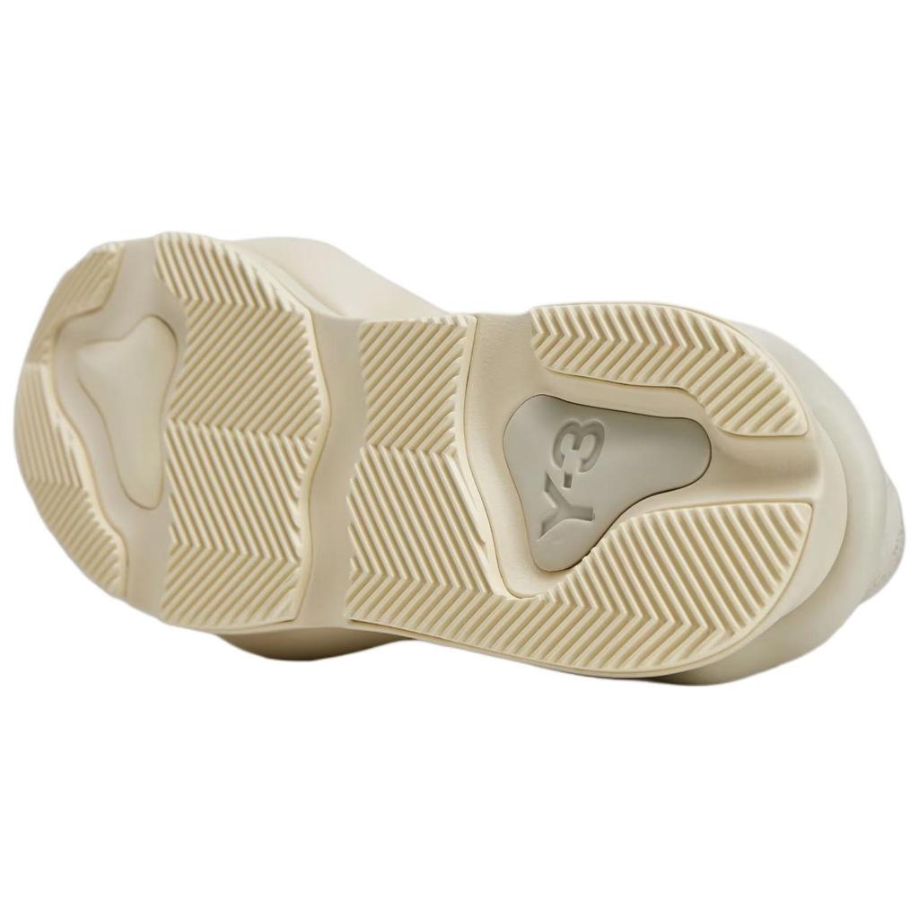 Y-3 Kaiwa Leather Comfortable Retro Mid-Top Lifestyle Sneakers Unisex Sneakers Beige JQ2454