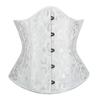Palace Style Women Underbust Corset Adjustable Back Strap Floral Bustier Jacquard Design Body Shaping Girdle Cosplay Party Streetwear