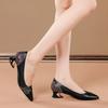 Pointed Toe Woman Pumps Chunky Heels Office Shoes for Women Block Heel with Medium Korean Style 39 High Quality Lastest Vacation