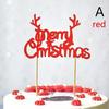 10 Pcs/lot Gold Red Merry Christmas Party Cake Toppers Decoration for Xmas Decoration Supplies