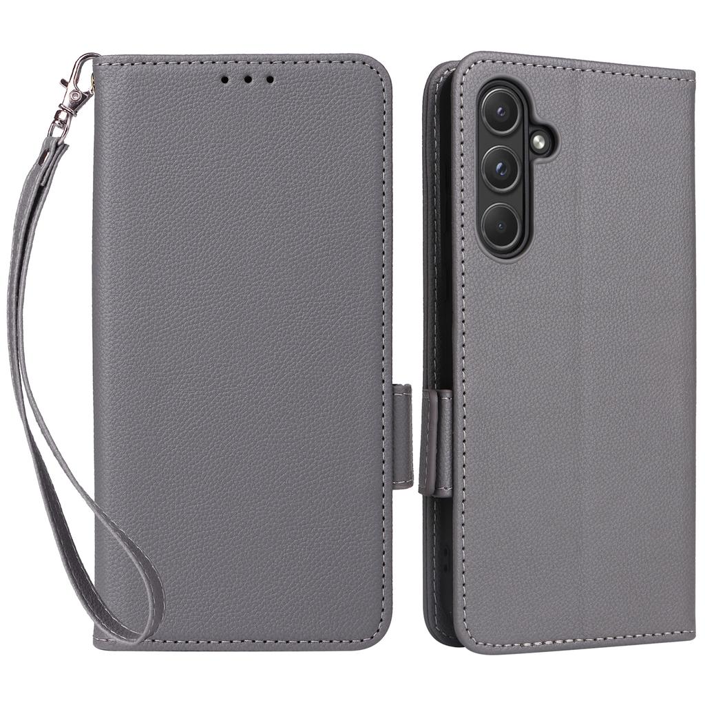For Samsung Galaxy A55 5G Flip Wallet Leather Case Litchi Texture Phone Cover
