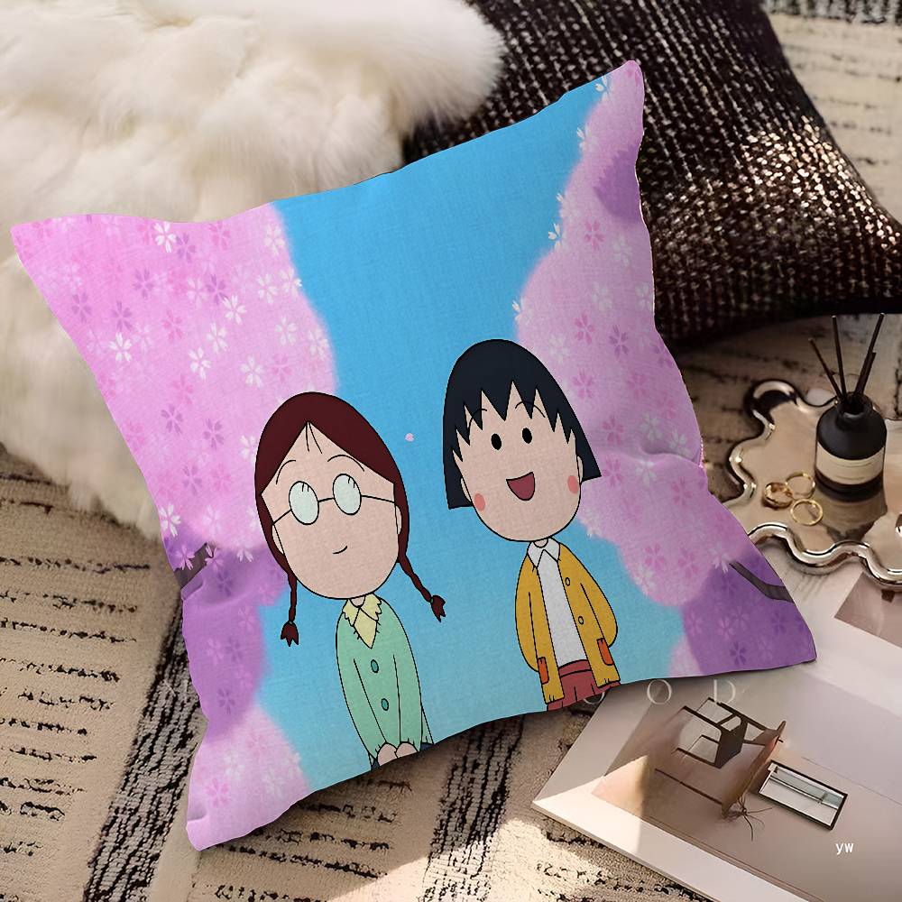 CChibi Maruko Chan Cushion Cover Decorative Pillow Sofa Home Decor case pillow cases