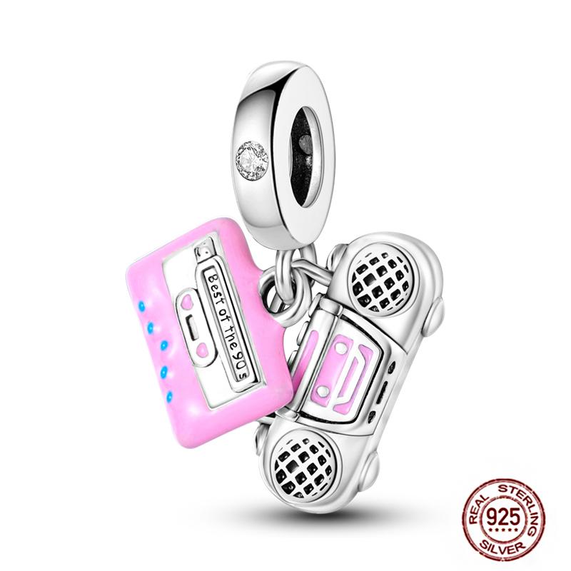 Ежедневные статьи Медные розовые парфюмерные шармы Камера Гантель Смарт-часы Бусины Подходят для оригинальных браслетов DIY Ювелирный подарок