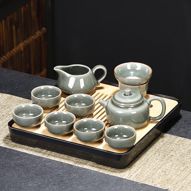 Naijiang Celadon Ge Kiln Chinese Kung Fu Tea Set