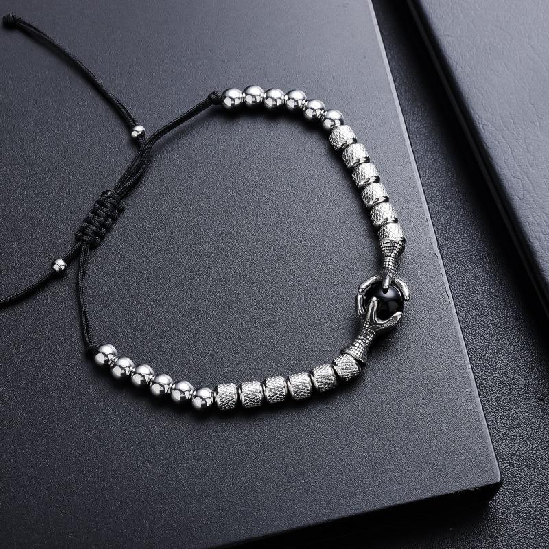 Bracelet Men's Titanium Steel Does Not Fade, High-end Sense Versatile Hip-hop Jewelry Women's Simple Personality Retro Accessories