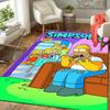 1Pc Simpsons Family Dinner Rug, Office Carpet Indoor Outdoor Doormat, Non-Slip, Comfortable, Living, Christmas Halloween, Xmas Gift L1487