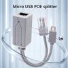 Compactly USB PoE Splitter for Efficient 48V To 5V Conversion with USB 5V Output for Various Devices Easy To Use