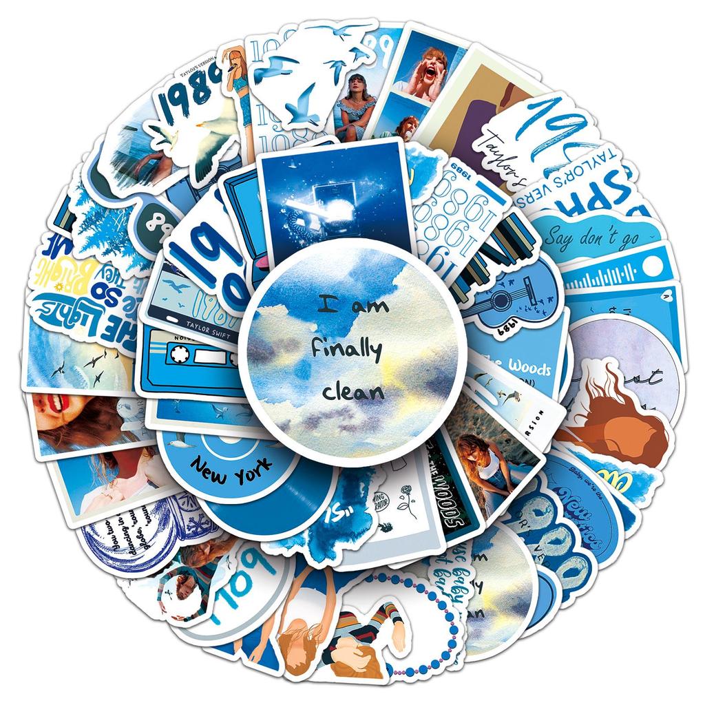 50 Водонепроницаемых Декоративных Эпоксидных Наклеек на Тему Альбома Тейлор Свифт 1989