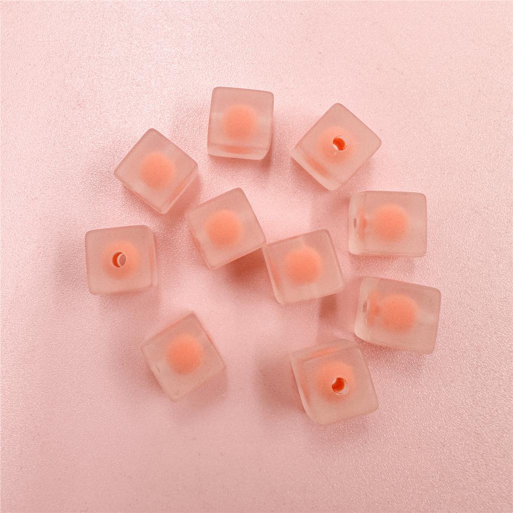 DIY акриловые квадратные свободные бусины, материалы ручной работы, 10 мм, ювелирные аксессуары, матовый браслет-цепочка для мобильного телефона, 10 шт., модные бусины