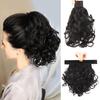 Синтетический короткий волнистый хвостик на клипсах, накладка для волос, хвостик для женщин на каждый день