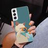 Милый мультяшный чехол-талисман 'Счастливый кот' для Samsung Galaxy S24 S25 Edge S26 Ultra S23 S22 S21 Plus S20 FE + Чехол с персонализированной печатью