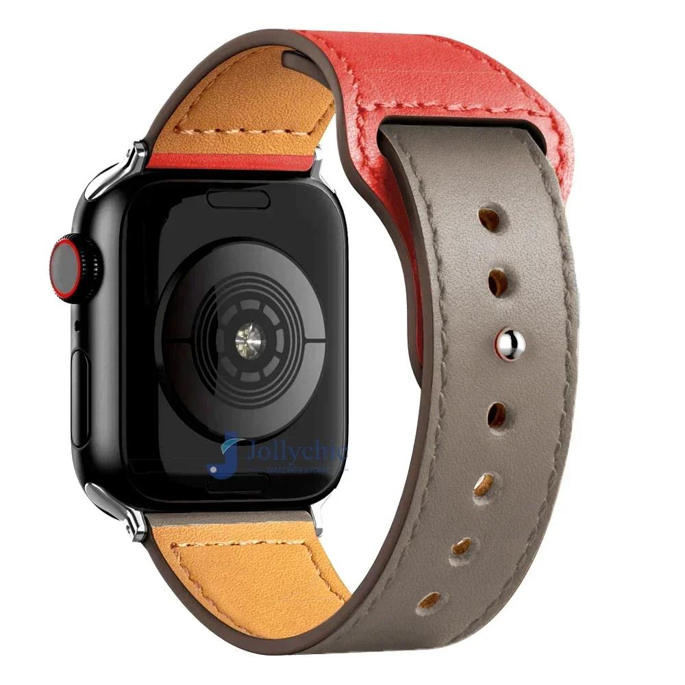 Ремешок из кожи для часов Apple Watch Band 44 мм 45 мм 41 мм 40 мм 42 мм 38 мм 49 мм 45 мм браслет Correa IWatch Series 8 Ultra 3 6 SE 7 ремешок