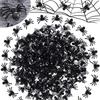 100PCS Realistic Plastic Spider Simulation Spider Insect Tricky Prop Prank Toy Scary Horror Novelty Funny Halloween Ghost Gift