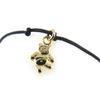 [K9640] - Black 'Teddy' Gold Plated Bracelet