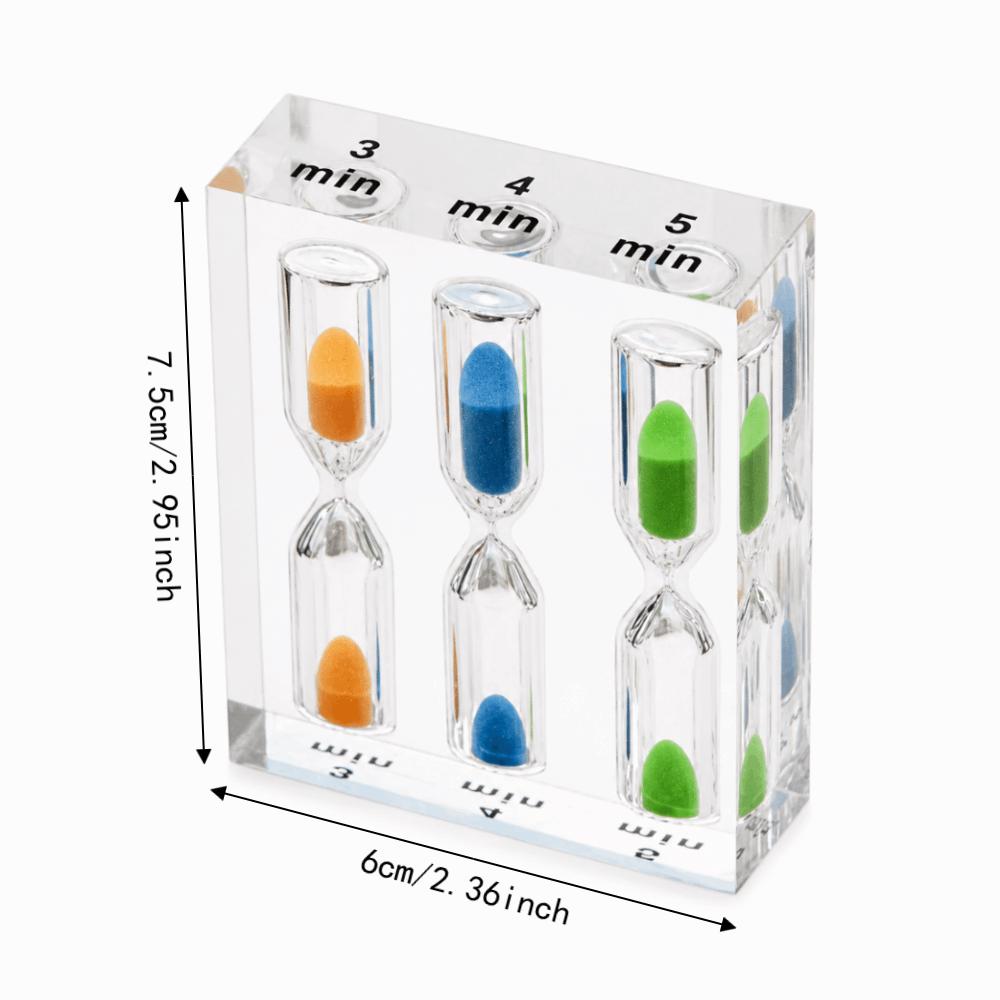 Colorful Acrylic Hourglass Timer Portable Sand Timer Clock 1/2/3/4/5 Minutes Hourglass School Use