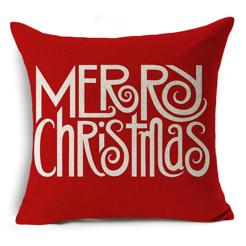 New Year Christmas Gift Elk Letter Sofa Cushion Linen Pillow Car Pillow Cover Premium Durable Quality Useful Practical