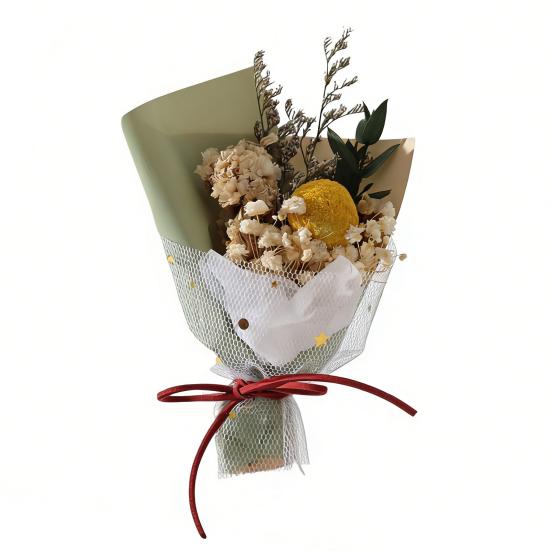 Мини-букет из сушеных цветов Сушеная гипсофила Роза Декорация Маленький цветочный букет Романтический День святого Валентина