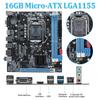 Материнская плата B75 Socket LGA1155 16 ГБ Micro-ATX для настольных ПК Материнская плата VGA+HDMI-совместимый+RJ45 Порт Realtek 10/100 Мбит/с LAN на борту