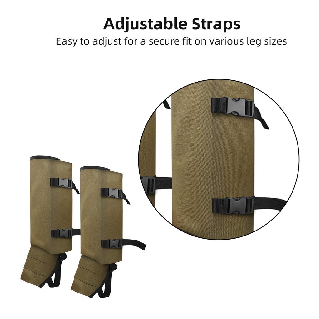 Snake Gaiters for Hiking Lightweight and Breathable Snake Proof Leg Sleeves Adjustable Snake Bite