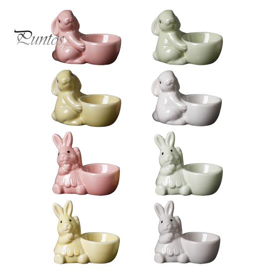 Керамическая подставка для яиц в виде кролика, декор для стола для завтрака, подставка для яиц в виде кролика для яиц всмятку, украшение для дома на Пасху