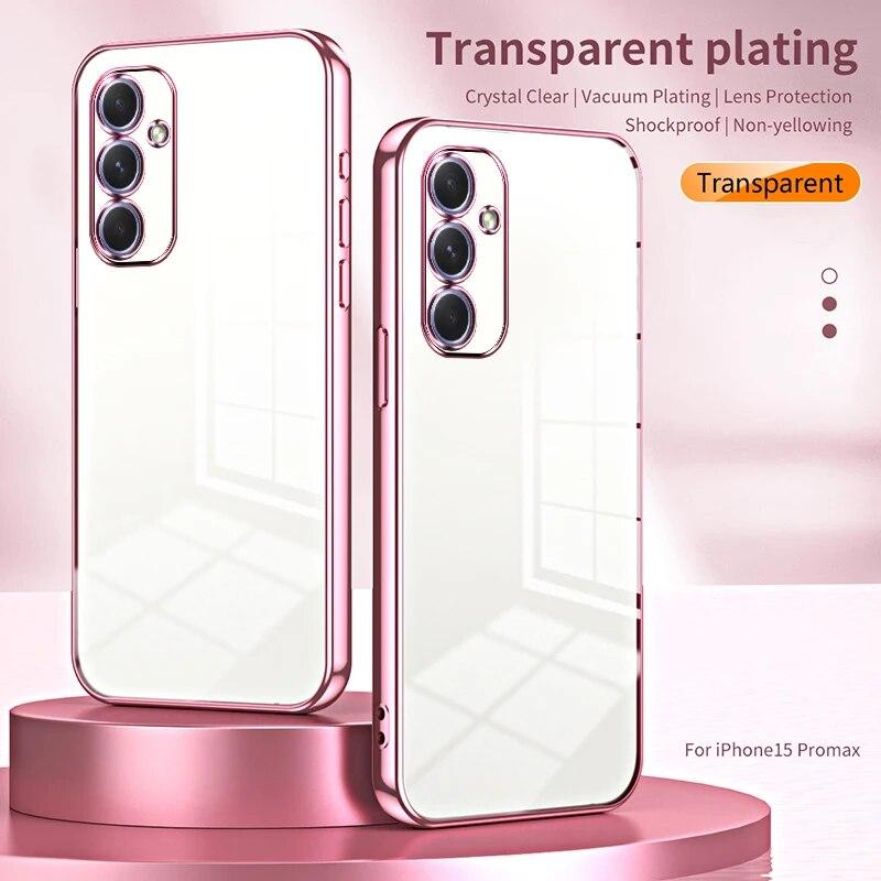 Чехол с прозрачным покрытием для Samsung Galaxy A55 A35 A25 A15 A05 A05S A14 A54 A34 A24 A04S A53 A13 A23 A33 A52 A72 A12, мягкая задняя крышка