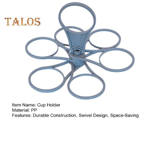 Складной держатель для напитков на 6 чашек, держатель-карусель для стекла, поворотный кронштейн для чашек для кофе, чая, пива, многоцелевой органайзер для кемпинга и вечеринок