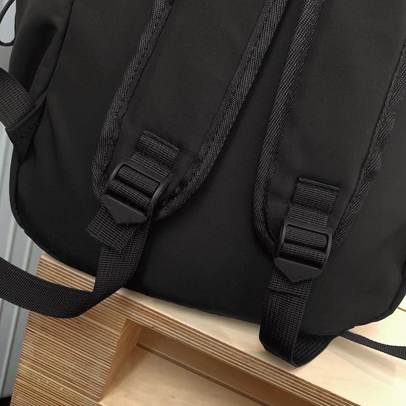 Рюкзак Простой однотонный рюкзак для студентов кампуса Школьный рюкзак