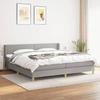 3130217 vidaXL Divan Bed with Mattress Light Grey 200x200cm Fabric