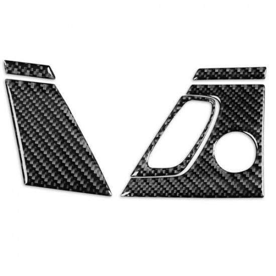 5Pcs Real Carbon Fiber Interior Dashboard Side Panel Cover For BMW X5 E70 07-09